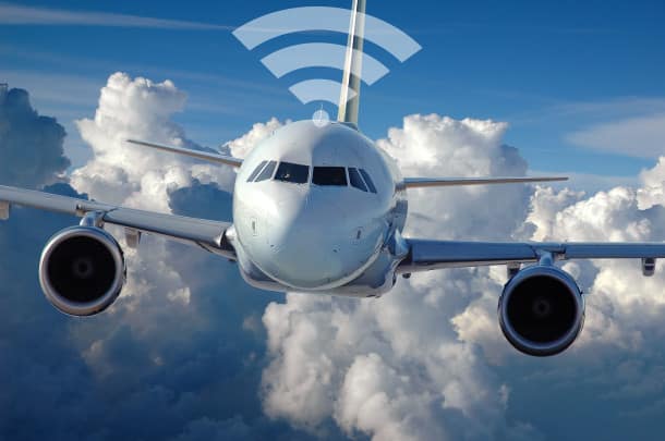 Aircraft with Wi-Fi signal
