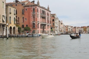 Your two transportation options in Venice: water taxi or gondola