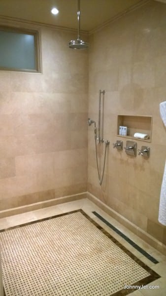 Room shower at the St Regis Bahia Beach Puerto Rico