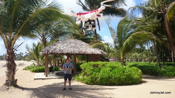 Filming with a drone at the St Regis Bahia Beach Puerto Rico