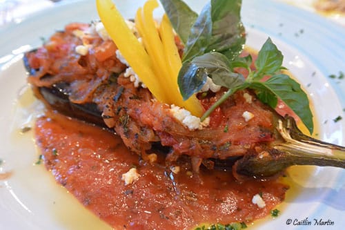Eggplant Imam was extra fabulous topped with onion ragout and feta