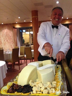 Sisioun delivering our table the biggest block of feta cheese I have ever seen! I couldn't get enough of that fresh feta cheese and olives the entire journey.