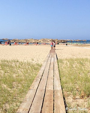 The view of Maganari Beach from Venus Restaurant and Bar