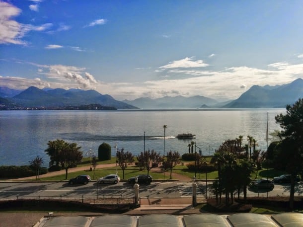 Room with a view at the Grand Hotel Bristol in Lake Maggiore, Italy