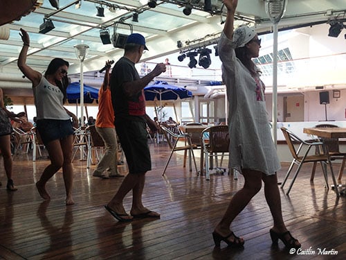 Greek dancing lessons during the day