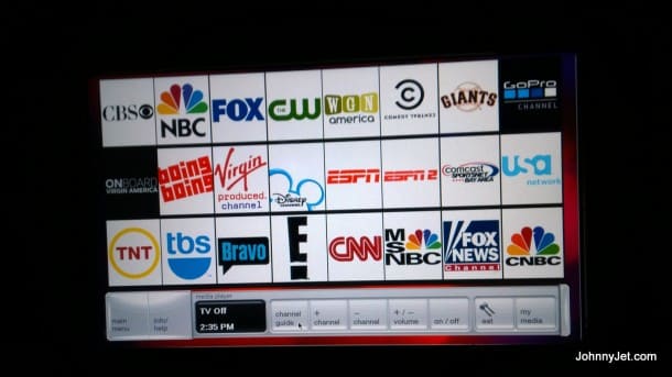 Virgin America's live TV