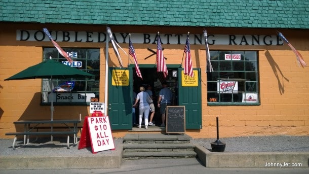 Tauck Events rented out the baseball batting cages before the big game so guests could get their swing back