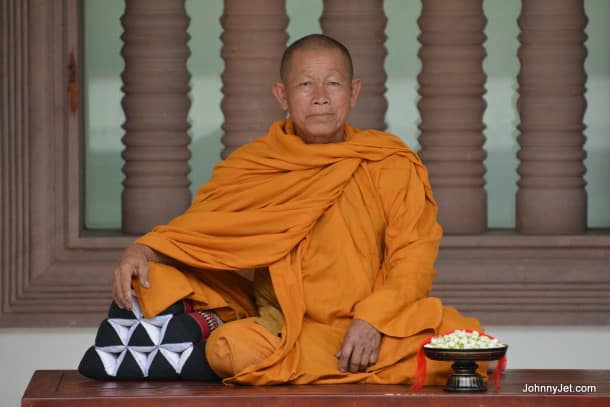 Monk blessing at Anantara Angkor Resort
