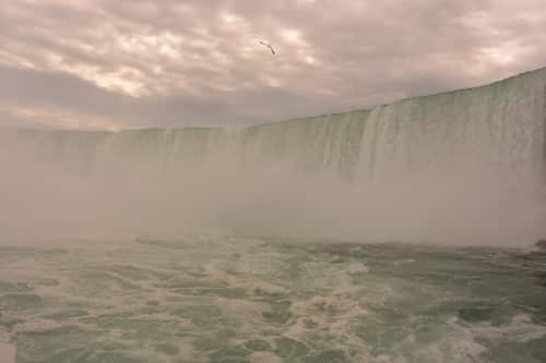 Up close and personal with the falls on Hornblower Niagara Cruises
