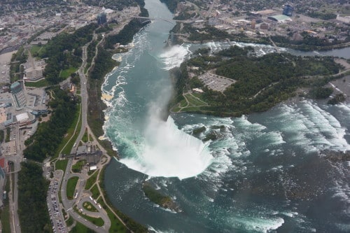 The falls from up high
