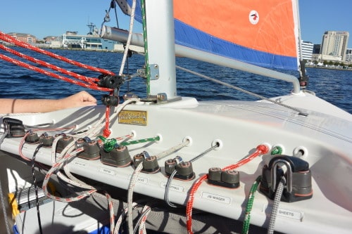 When you are sailing, you have to remember when to pull all of these!!