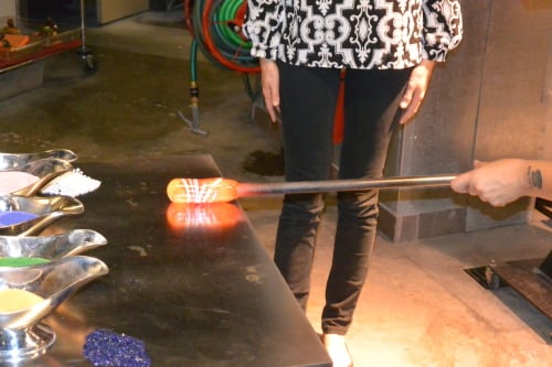 Pumpkin is being crafted from glass granulars