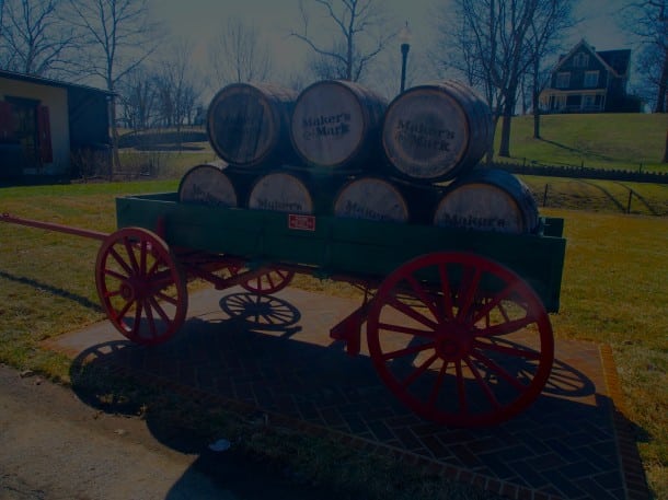 Barrel wagon: a reminder of how whiskey was transported for much of the 1800s