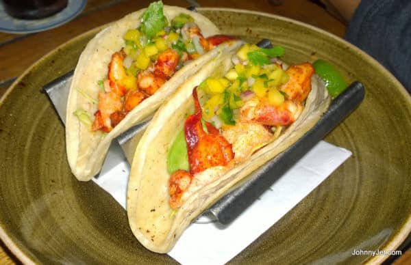 Lobster tacos from Nelson's Restaurant inTerranea Resort