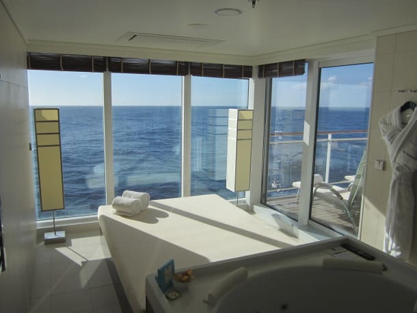 Bathroom in the ship's top suite