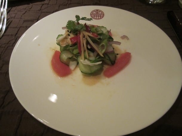 Salad at Elements, the Asian fusion restaurant