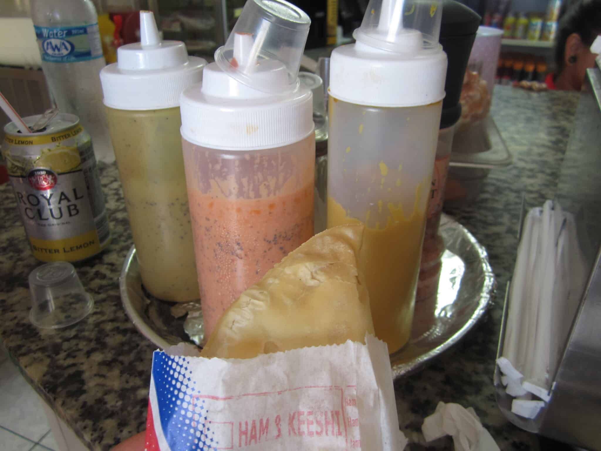 Condiments for pastechi...mild or hot?