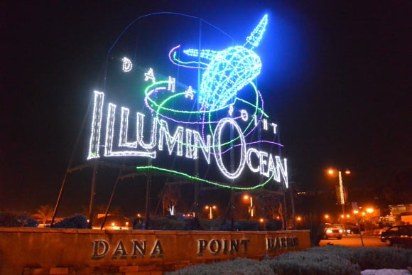 IlluminOcean holiday lights at Dana Point Harbor