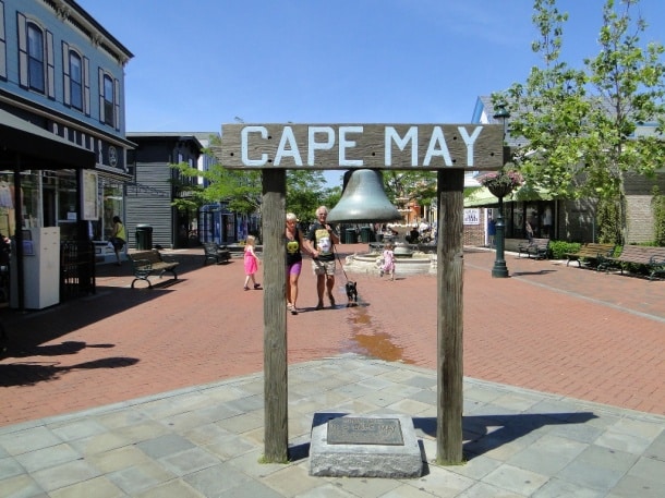 The shopping district of downtown Cape May