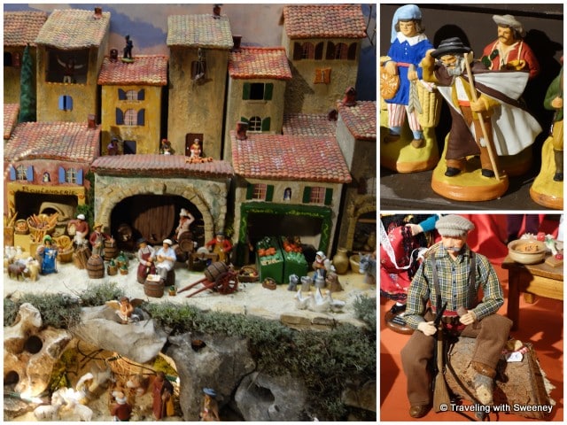 "Crèche created by Henri Angiolini the Musée Grévin and santons at fair in Salon-de-Provence, France"
