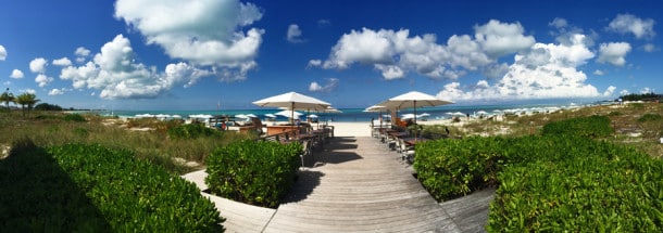 The beach setup at the Gansevoort