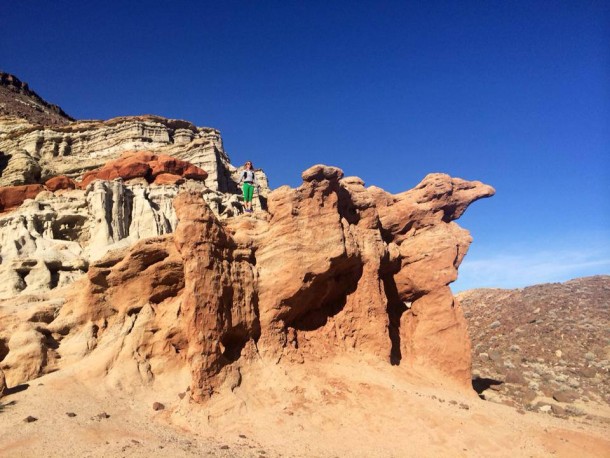 Freefalling at Red Rock Canyon in California