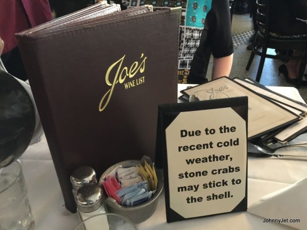 Joe's Stone Crab in Miami