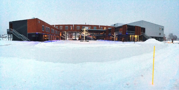 The outdoor ice skating at Hotel La Ferme