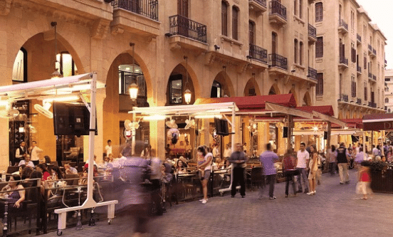 Lively streets of Beirut