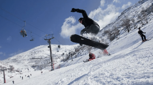 Snowboarding in Lebanon