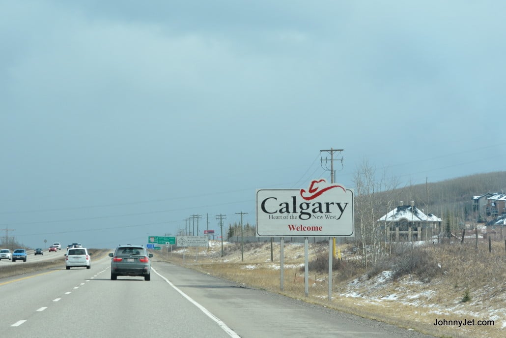 Driving back to Calgary