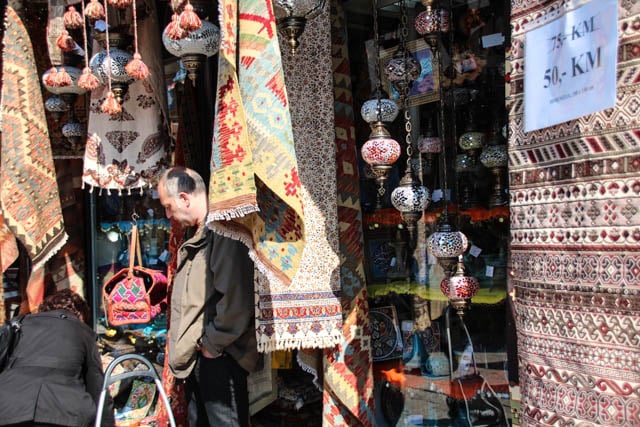 Colorful lamps and trinkets in the Ottoman Bazaar