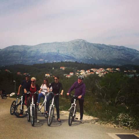 Mountain biking the island of Korčula, Croatia