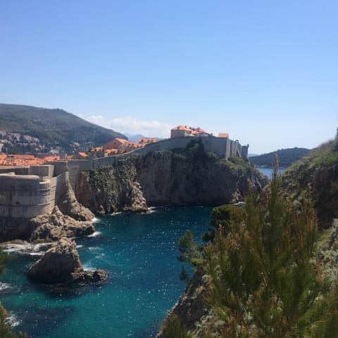 Dubrovnik overlooking the azure Adriatic Sea