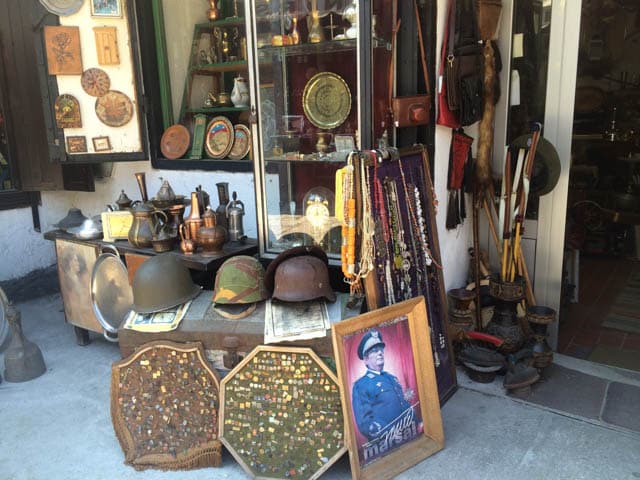 Trinkets of war in Sarajevo are a popular tourist item in the Ottoman Bazaar