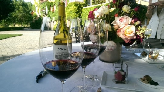 Jordan Vineyard & Winery patio tasting
