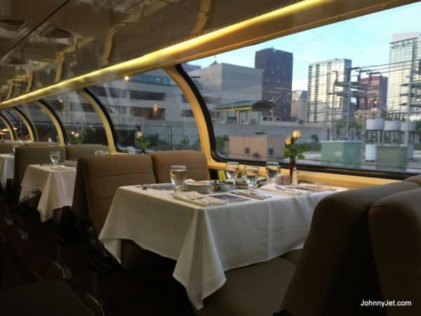 Dining car on Pullman Rail Journeys