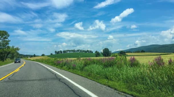 After deciding what to bring on a road trip, be sure to take in views like this one on a drive to Saratoga Springs. Photo by Johnny Jet