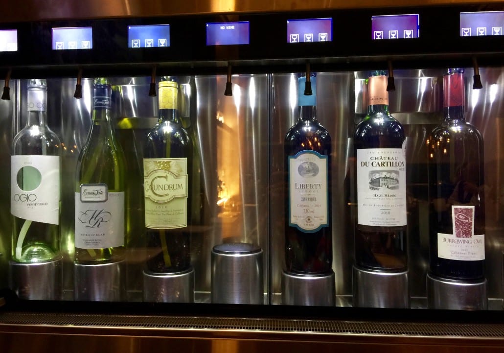 Fairmont Hotel Vancouver's wine-by-the glass selection