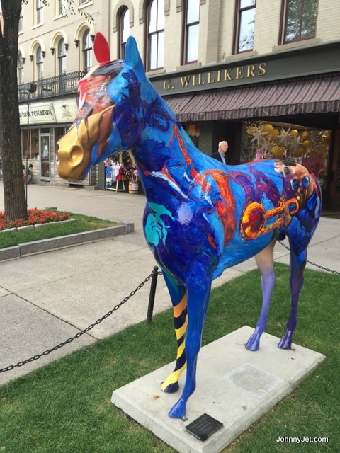 Horse art in downtown Saratoga Springs