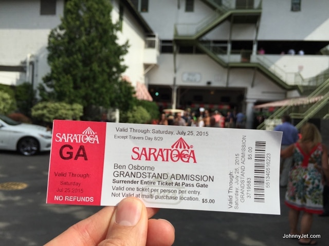 Ticket to Saratoga Race Course