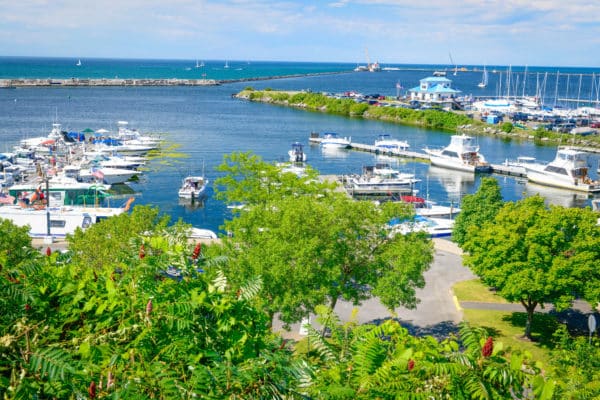 Oswego Harbor is the center of Harborfest, an annual four-day festival featuring the work of local artisans, carnival rides and games, live music, and food of all kinds