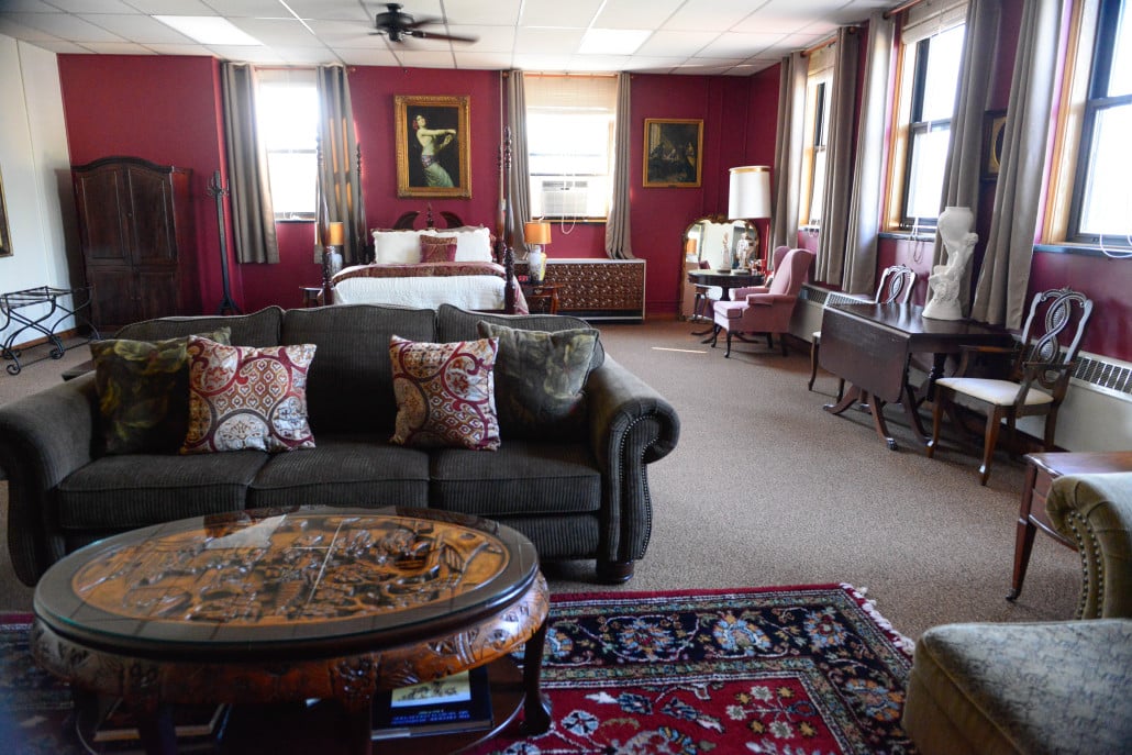 One of four huge rooms at the Sherman Inn