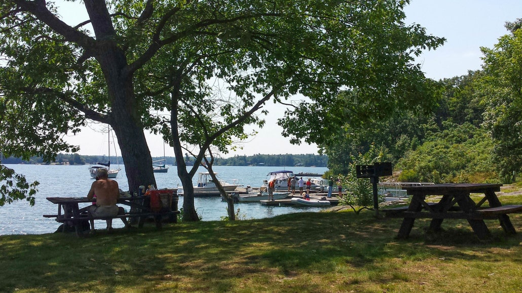 Cedar Island State Park, accessible only by boat