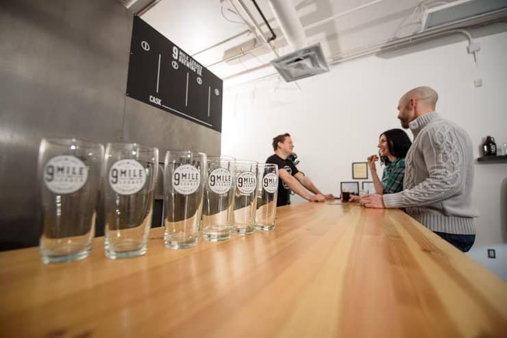 The bar at 9 Mile Legacy Brewery (Credit: 9 Mile Legacy Brewery)