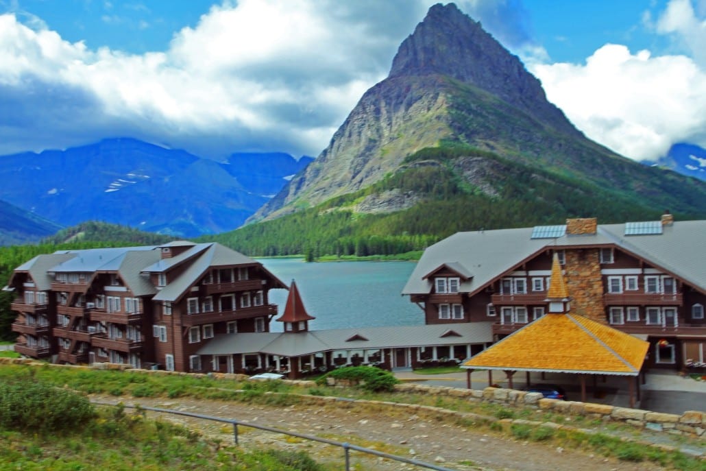 Gorgeous view of Many Glacier Hotel and Swiftcurrent Lake (Credit: Bill Rockwell)