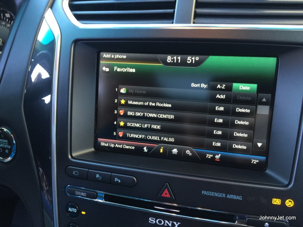 Ford’s 2016 Explorer Platinum navigation system