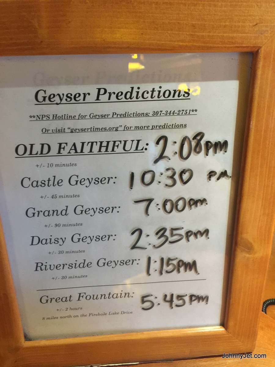 Yellowstone's Geyser predictions 