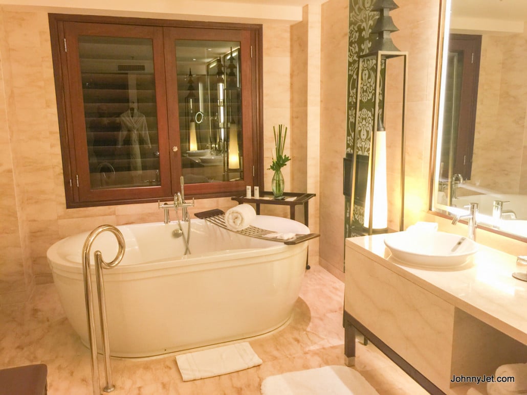 Standard bathroom at St Regis Hotel Bali