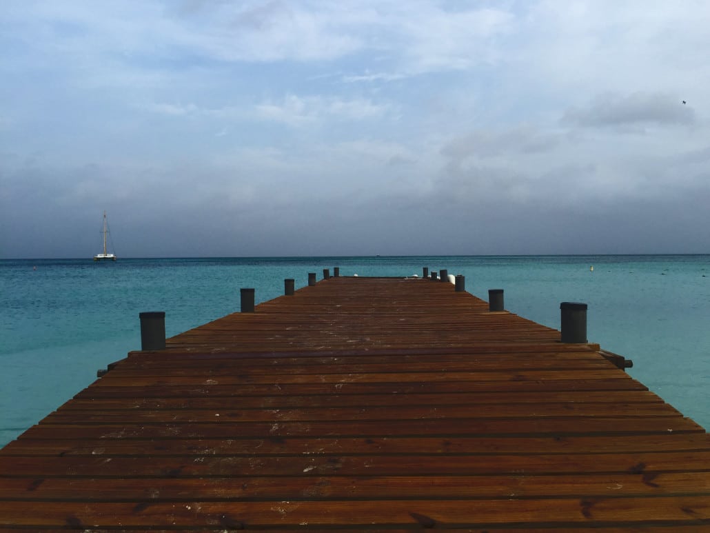 Amazing dock in Aruba, not far from the Hyatt